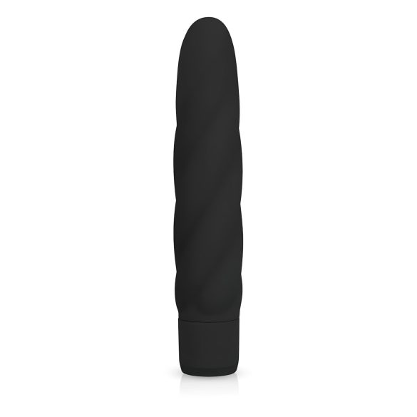 Easytoys Power Vibe - vridd silikonstav vibrator (svart)