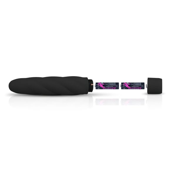 Easytoys Power Vibe - vridd silikonstav vibrator (svart)