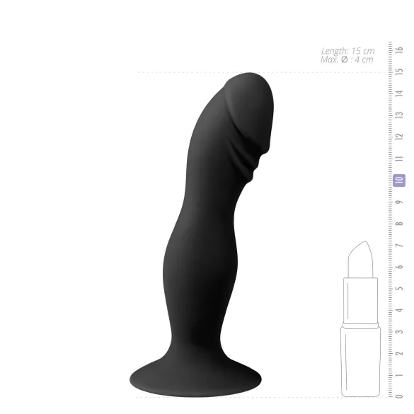 Easytoys - Svart dildo med sugekopp