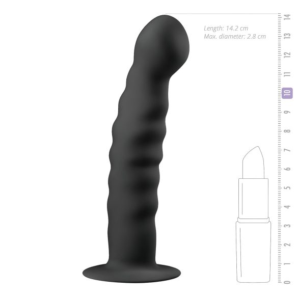 Easytoys Riflet - sugekopp analdildo (14 cm) - svart