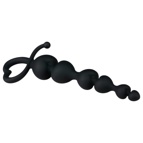 EasyToys - analdildo med perler (svart)