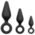 Easytoys - ringformet analpluggsett - 3 stk (svart)