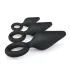 Easytoys - ringformet analpluggsett - 3 stk (svart)