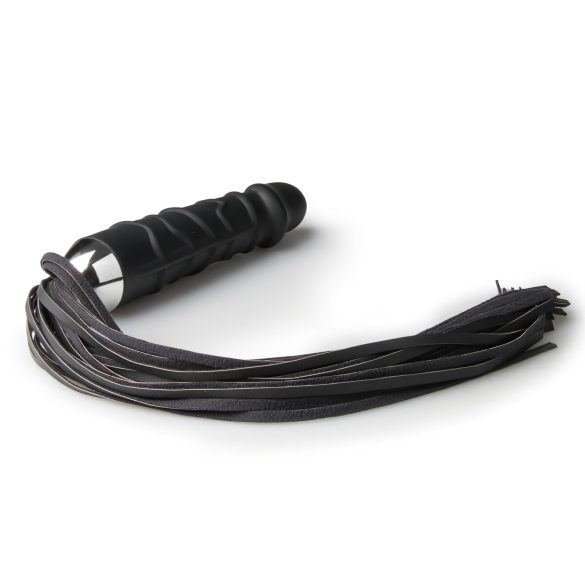 Easytoys Flogger - pisk og silikon dildo i ett (svart)