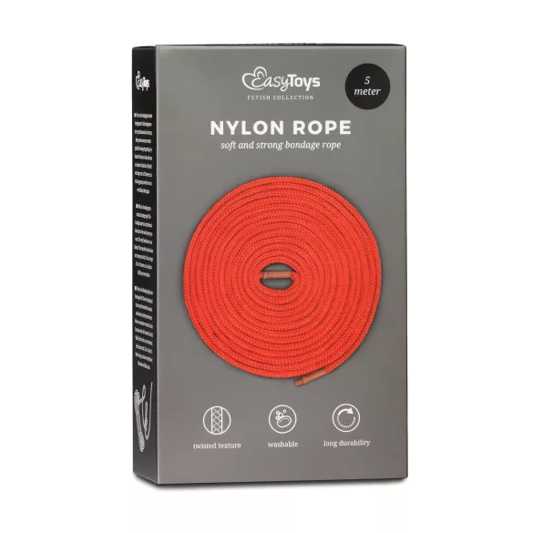 Easytoys Rope - bondage-tau (5 m, rød)