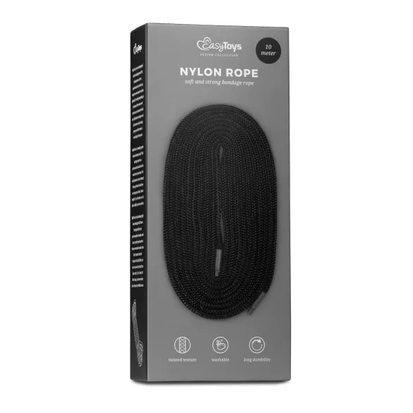 Easytoys Rope - bondage tau (10 m, svart)