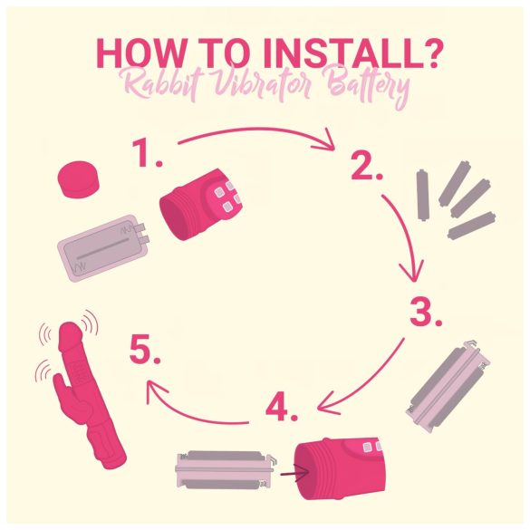 Easytoys Bunny - støt-roterende vibrator (lilla)