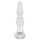 Rimba Dolly - bølgete, gjennomsiktig glassdildo for anal bruk