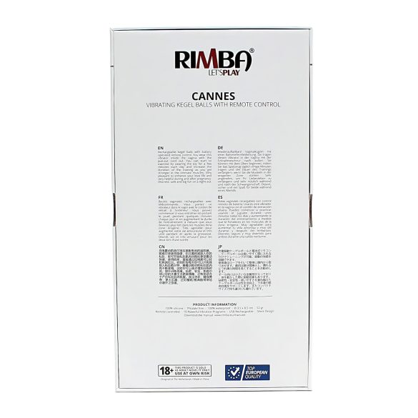 Rimba Cannes - Oppladbart, fjernstyrt vibrerende egg (lilla)