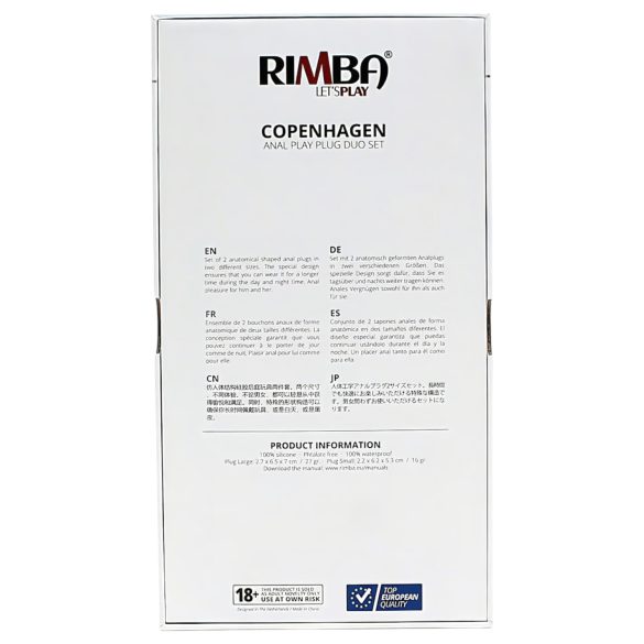 Rimba Copenhagen - Analt Pluggsett - Rosa (2 stk)