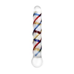   Rimba Rachella - Dobbel glassdildo (gjennomsiktig - fargerik)