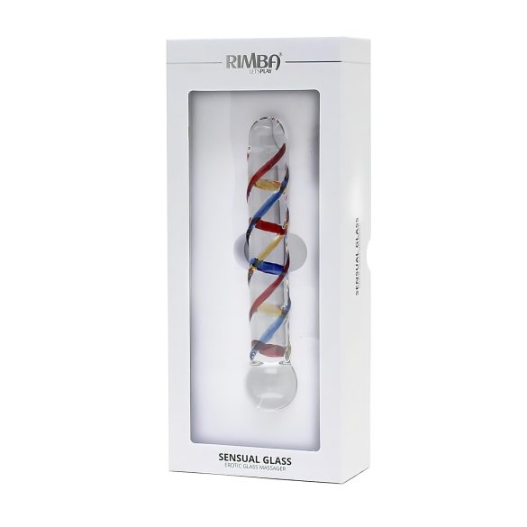Rimba Rachella - Dobbel glassdildo (gjennomsiktig - fargerik)