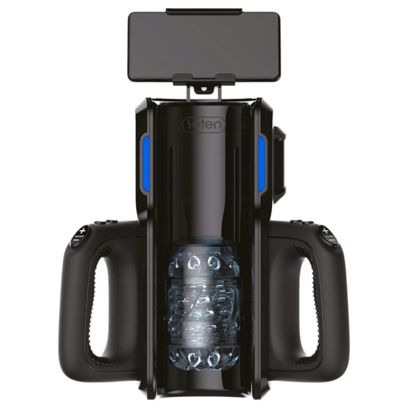 LETEN SM 500 - Opp-og-ned masturbator med mobiltelfonholder (svart)