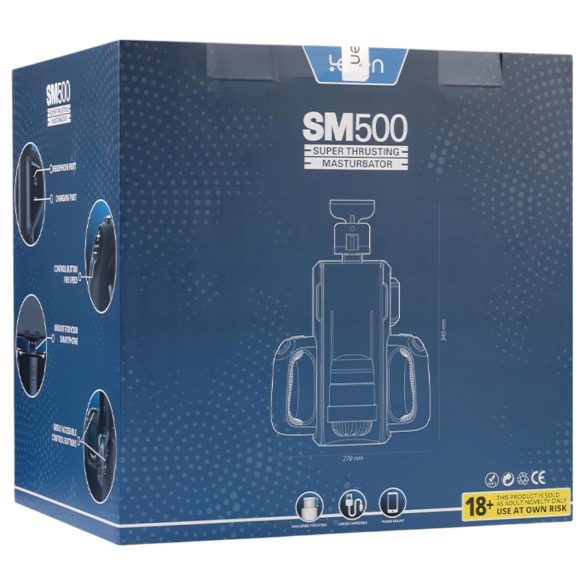LETEN SM 500 - Opp-og-ned masturbator med mobiltelfonholder (svart)