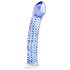 Gildo Glass No. 5 - spiral glass dildo (klar-blå)
