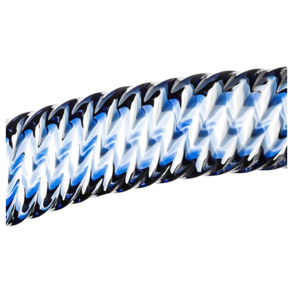 Gildo Glass No. 5 - spiral glass dildo (klar-blå)