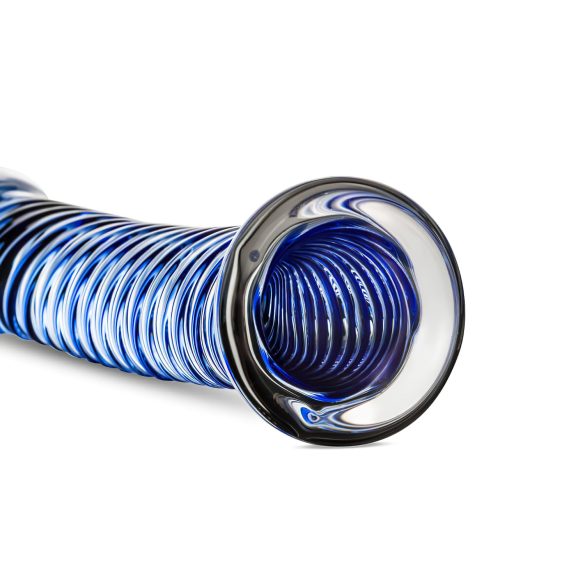 Gildo Glass No. 5 - spiralglassdildo (klar-blå)