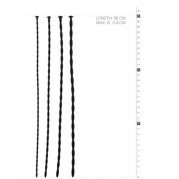 Sinner Gear - silikon dilatorsett (svart)