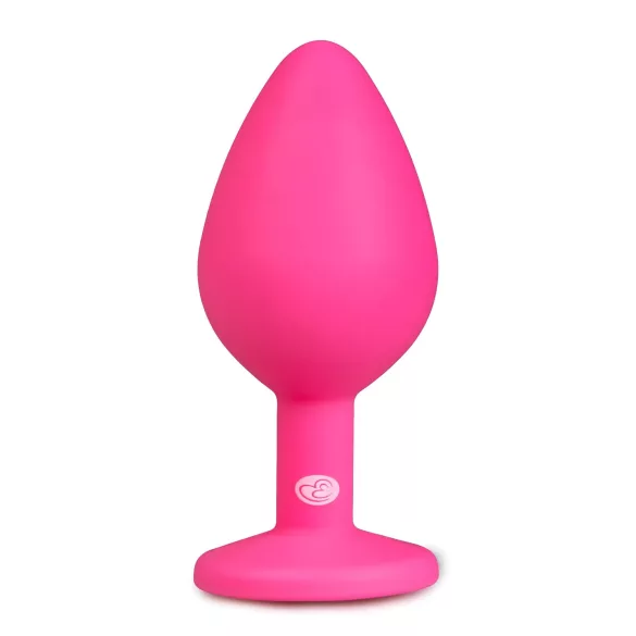 Easytoys Diamond - hvit stein analplugg (medium) - rosa