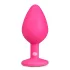 Easytoys Diamond - hvit stein analplugg (medium) - rosa