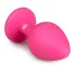 Easytoys Diamond - hvit stein analplugg (medium) - rosa