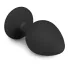 Easytoys Diamond - svart analplugg med hvit stein (medium)