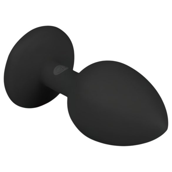 Easytoys Diamond - hvit stein analplug (liten) - svart