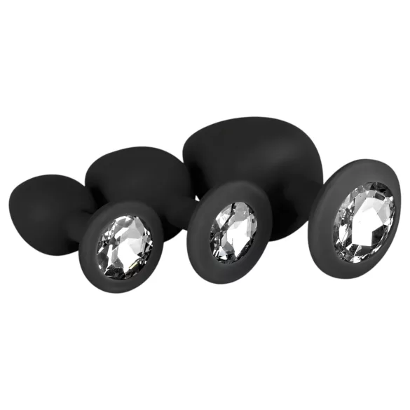 Easytoys Diamond - analpluggsett (svart)