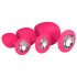 Easytoys Diamond - Anal Plug Sett (Rosa)