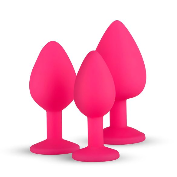 Easytoys Diamond - Anal Plug Sett (Rosa)