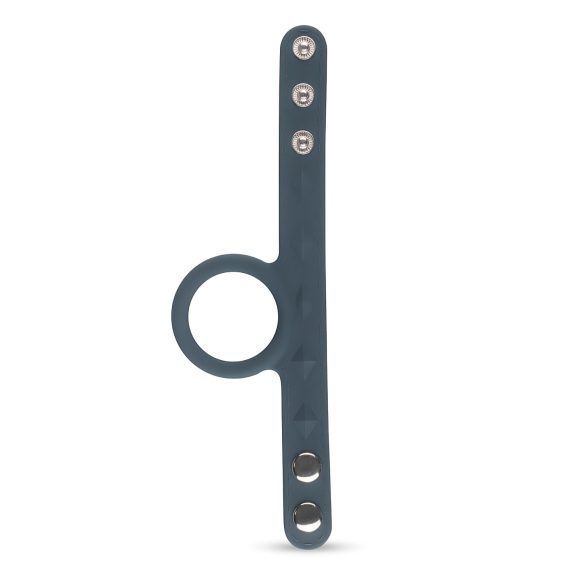 Boners L-strap - Penisring & testikkelring i ett (grå)