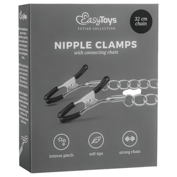 EasyToys - brystklyper med kjetting (2 stk)