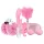 LoveBoxxx Jeg Elsker Rosa - Vibrator Og Bondage Sett (6 Deler) - Rosa