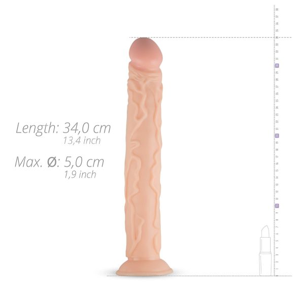 Real Fantasy Shawn - naturtro stor dildo - 35 cm (hudfarge)