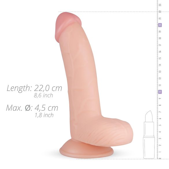 Real Fantasy Cliff - realistisk dildo med testikler - 22cm (naturlig)