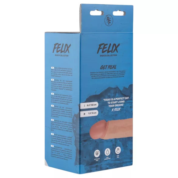 Real Fantasy Felix - naturtro dildo med testikler - 22 cm (naturlig)