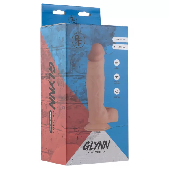 Real Fantasy Glynn - naturtro dildo med stang - 25 cm (natur)