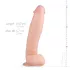 Real Fantasy Dwane - realistisk dildo med testikler - 31 cm (hudfarget)