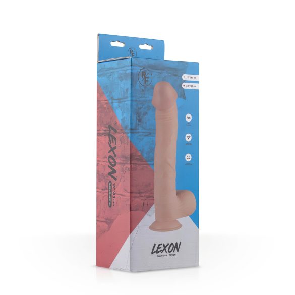 Real Fantasy Lexon - herlig naturtro dildo - 33 cm (naturlig)