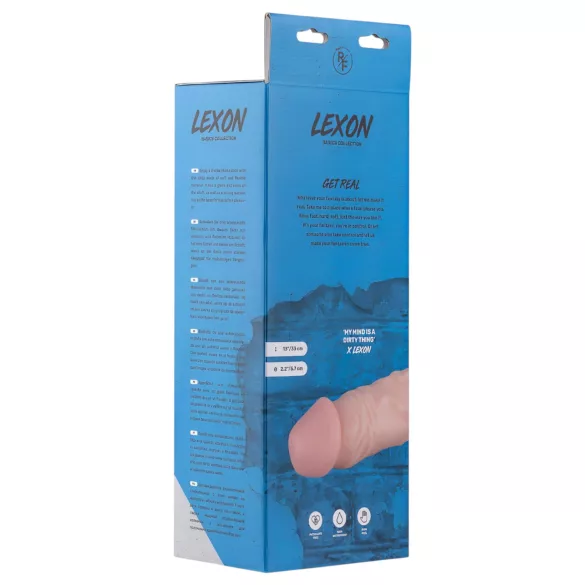 Real Fantasy Lexon - herlig naturtro dildo - 33 cm (naturlig)