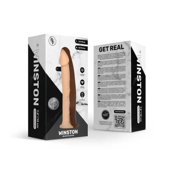 Real Fantasy Winston - sugekoppvibrator - 19 cm (naturtro)