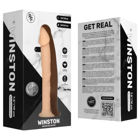 Real Fantasy Winston - sugekoppvibrator - 19 cm (naturtro)