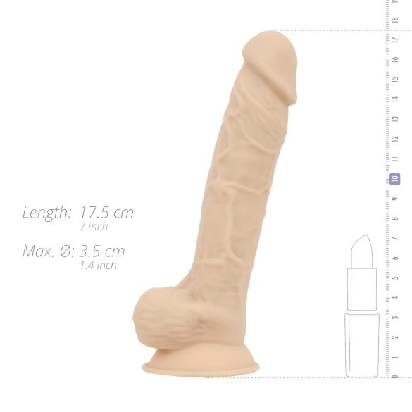 Real Fantasy Percy - naturtro dildo - 18 cm (naturlig)