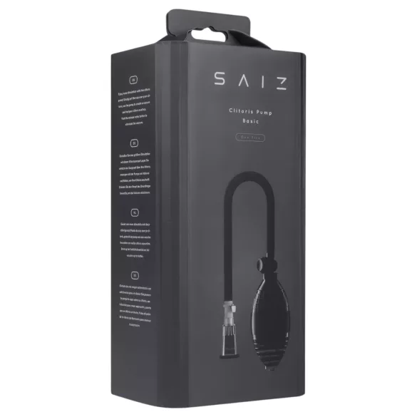 Saiz Basic - klitorispumpe (gjennomsiktig-svart)