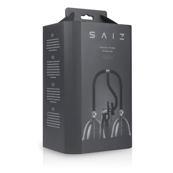 Saiz Premium - Dobbel Brystpumpe - Liten (Gjennomsiktig-Svart)