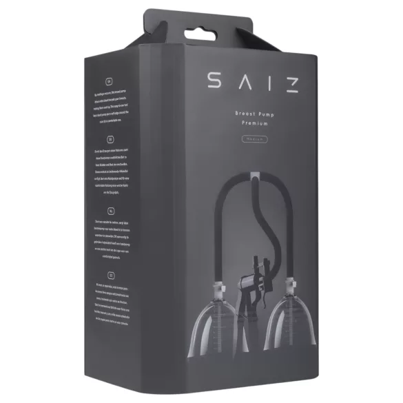 Saiz Premium - Dobbel Brystpumpe - Liten (Gjennomsiktig-Svart)