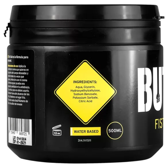 BUTTR Fisting Gel - vannbasert glidemiddel (500ml)