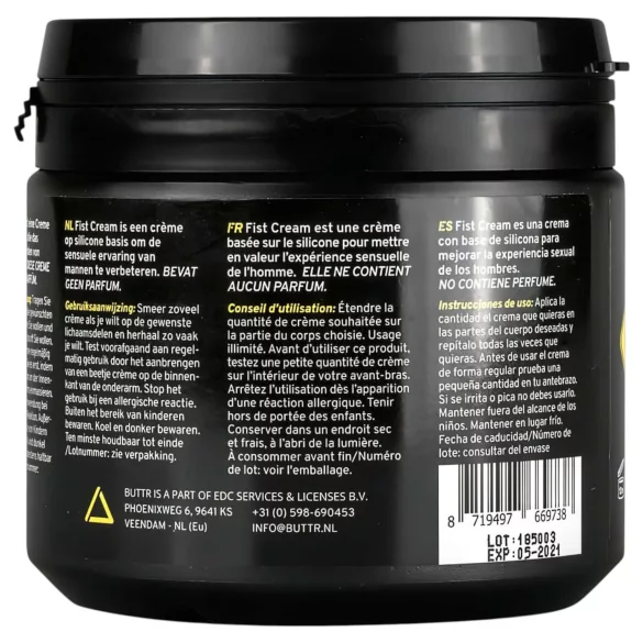 BUTTR Fisting Krem - håndfett-glidemiddel (500ml)