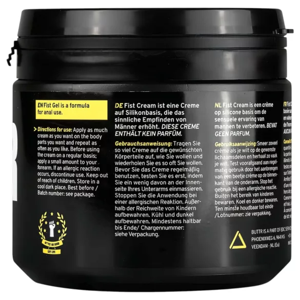BUTTR Fisting Krem - håndfett-glidemiddel (500ml)