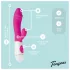 Teazers - realistisk vibrator med klitorisstimulering (rosa)